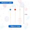 100Pcs 4th of July Patriotic Cake & Cupcake Toppers, Red White Blue Star Bamboo Toothpicks Cocktail Sticks for Appetizers Fruit Food Drink Cake Independence Day Birthday Party Decoration, 4.7Inch